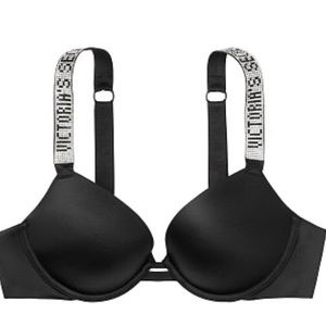 Black Rhinestone Victoria’s Secret Bra